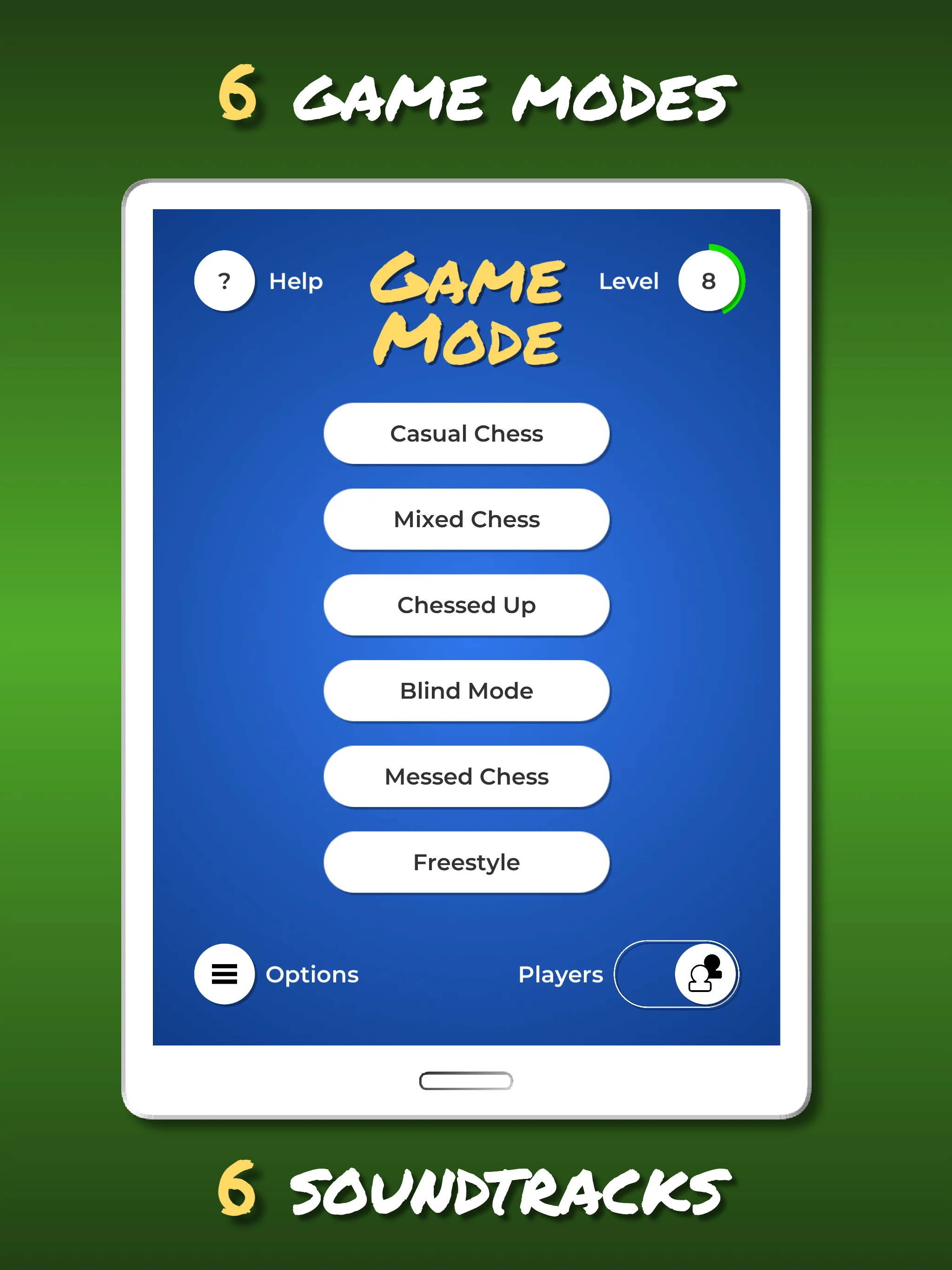 Promotional screenshot for Chessed Up game